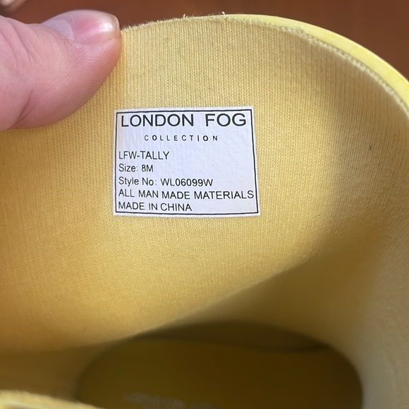 London fog tally, waterproof rain boots yellow 8M - Picture 4 of 5